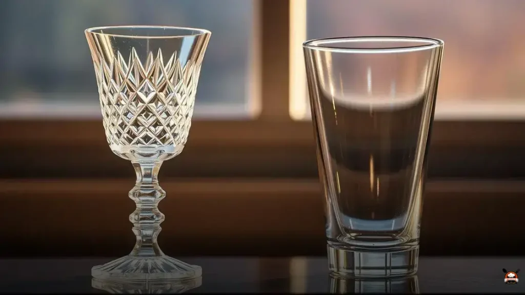 Qual a diferença de taça de cristal e vidro