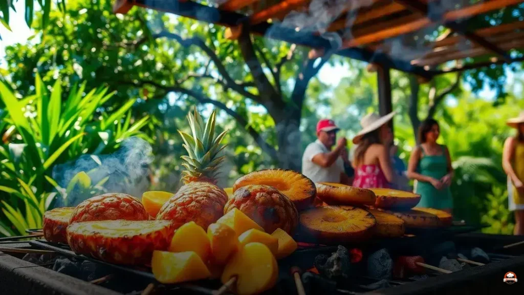 Qual a fruta se gosta de usar no churrasco brasileiro