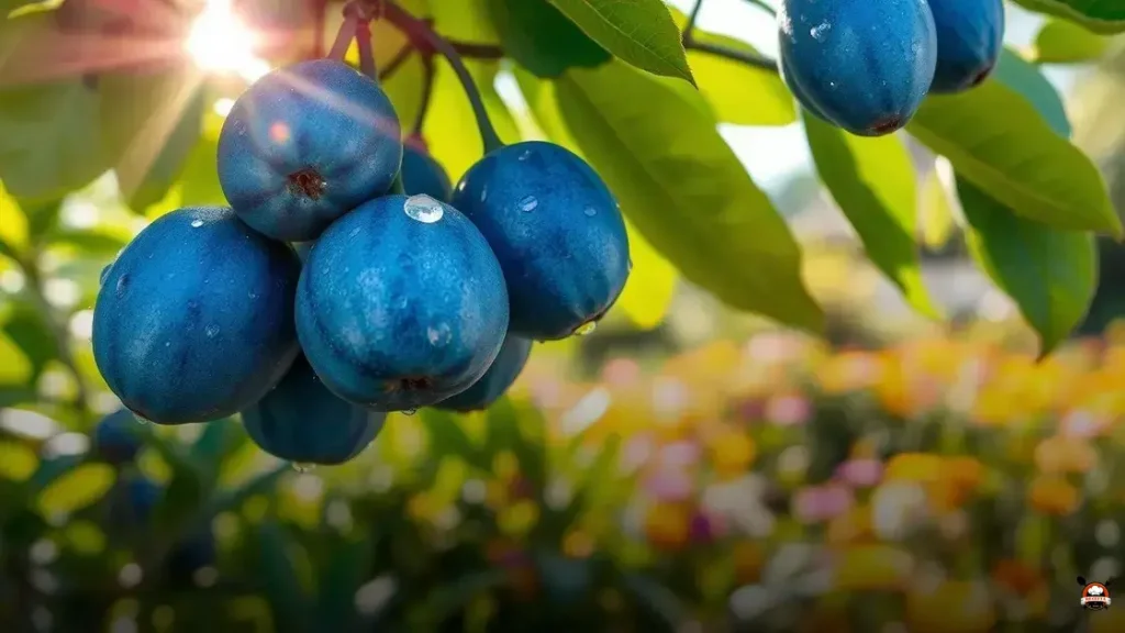 Qual é a fruta azul