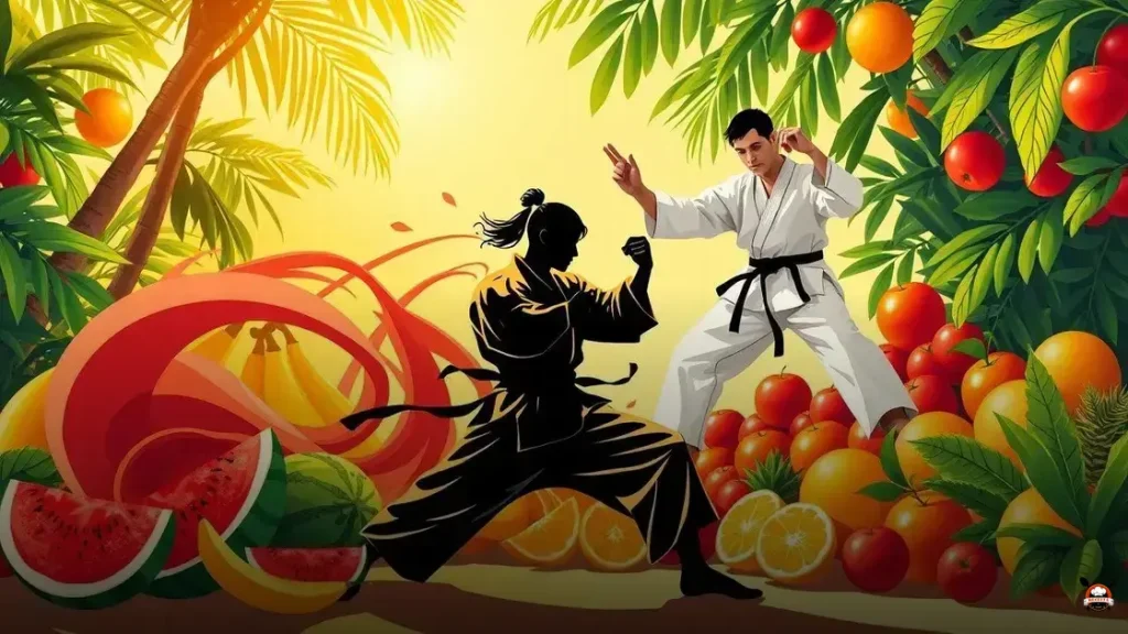 Qual estilo de luta combina com qual fruta