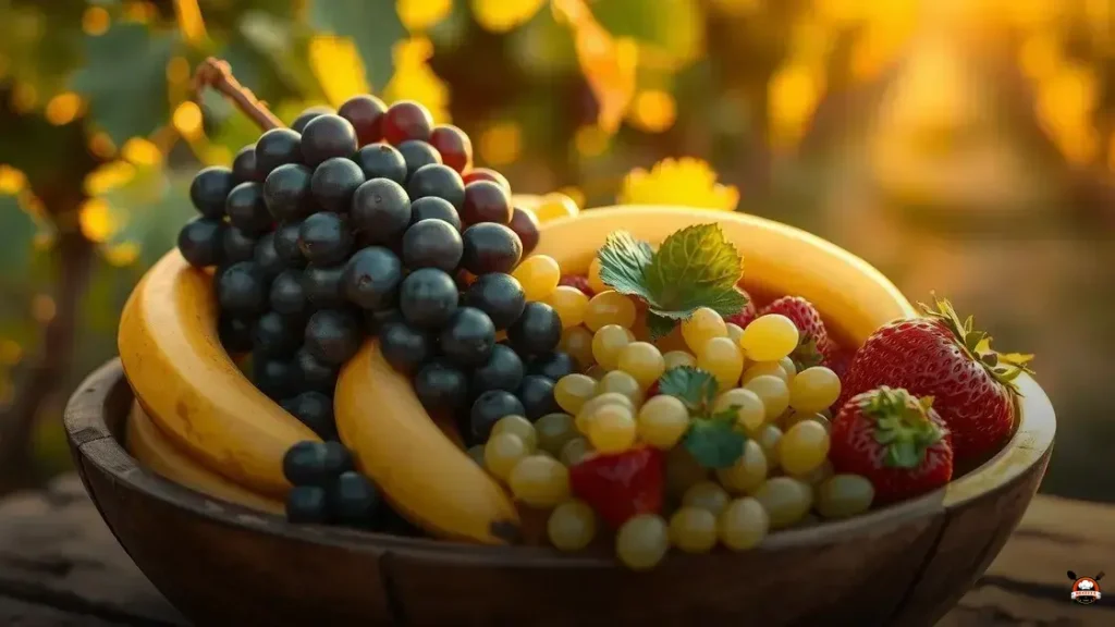 Qual fruta combina com uva