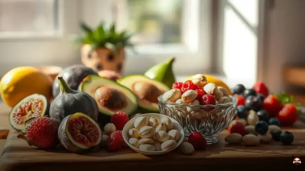 Qual fruta e pistache