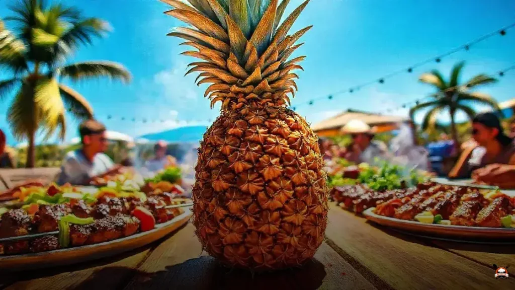 Qual fruta e usada no churrasco brasileiro trigo ou ananás