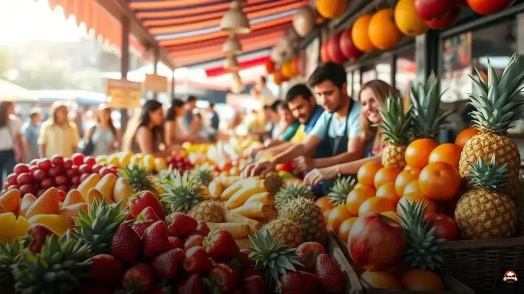 Qual fruta está na loja