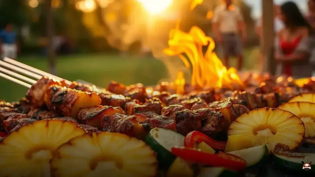 Qual fruta se usa no churrasco brasileiro