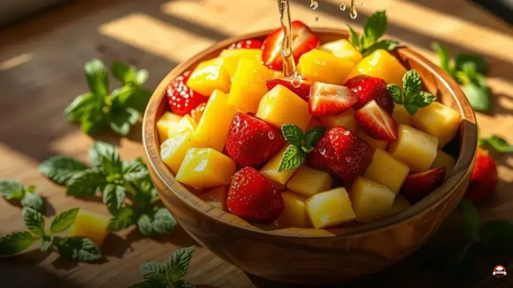 Qual suco colocar na salada de fruta