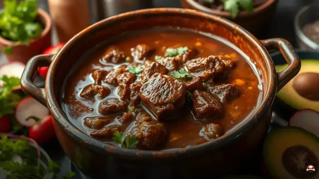 Qué carne lleva el mole de olla