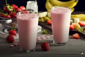 Vitamina de morango com banana: refresco saboroso e energético