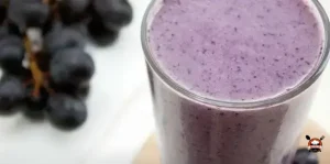 Vitamina de uva refrescante para dias quentes e saborosos