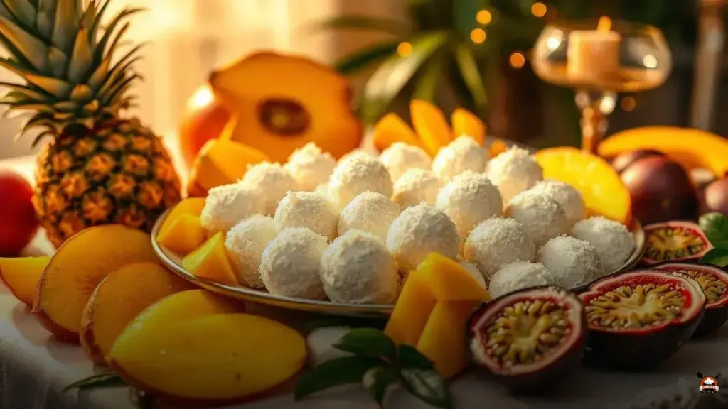 Which fruit goes with white brigadeiro