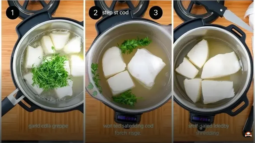 como cozinhar o bacalhau para desfiar