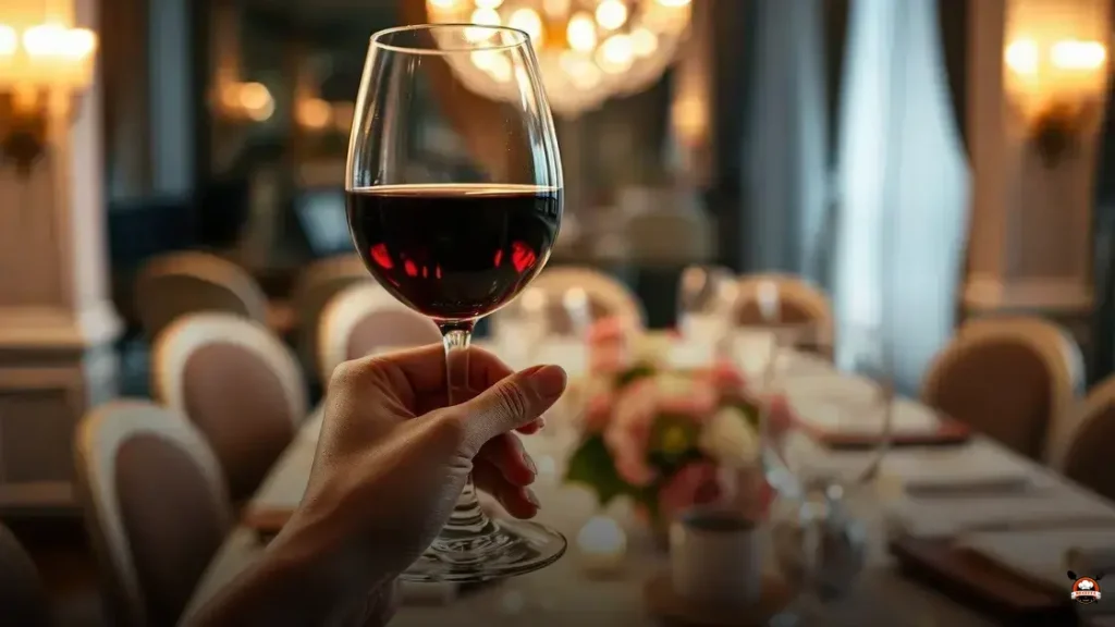 como segura taça de vinho