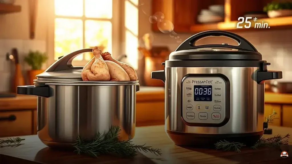 quanto tempo para cozinhar frango na pressao
