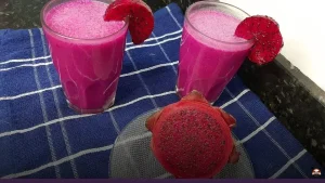 Vitamina de pitaya e banana: refresco nutritivo e saboroso