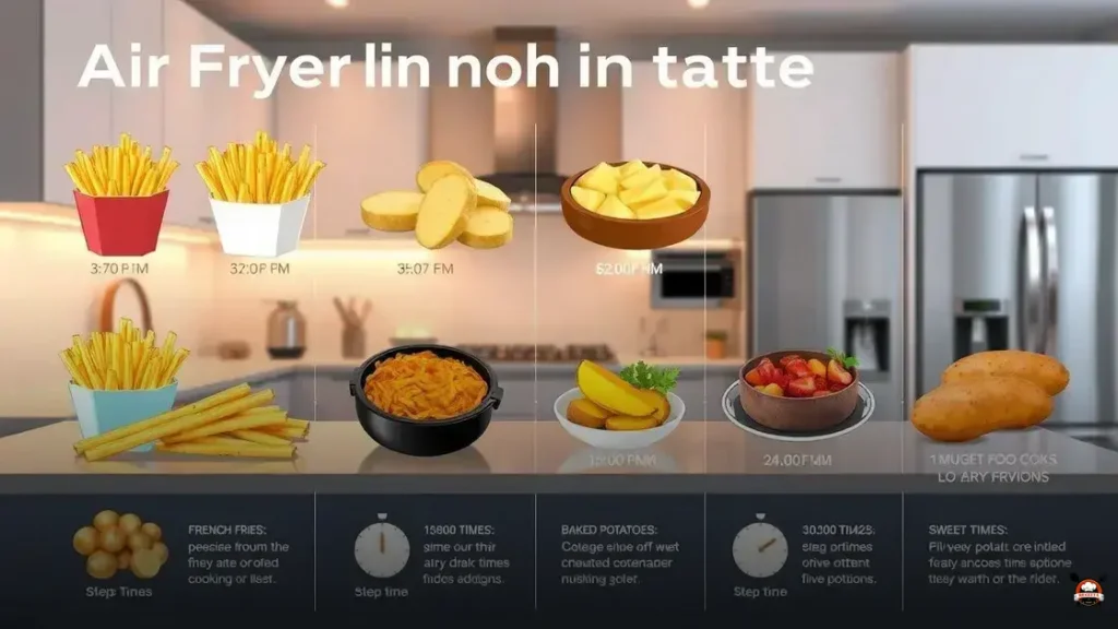 quanto tempo batata na airfryer