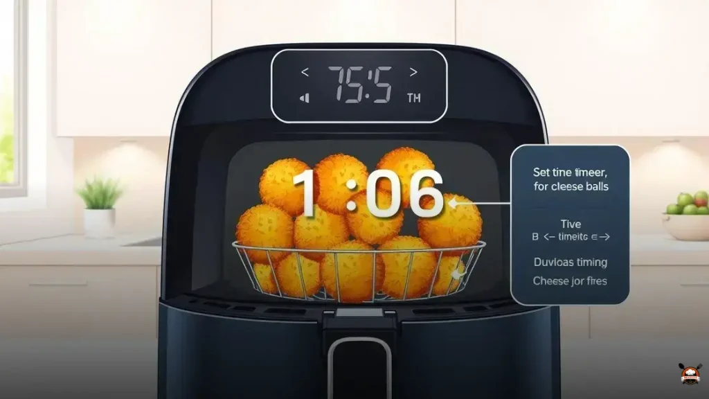 quanto tempo deixar o bolinho de queijo na airfryer