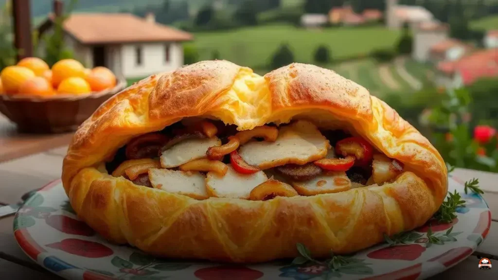 o pastel assado gigante da culinaria italiana