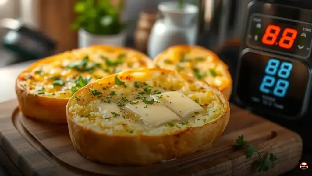 quanto tempo o pão de alho na airfryer